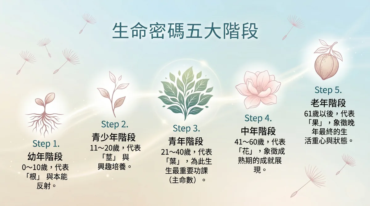 彩虹數字生命密碼五大階段